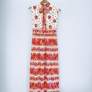 Vintage L’AIGLON Sleeveless Floral Maxi Dress